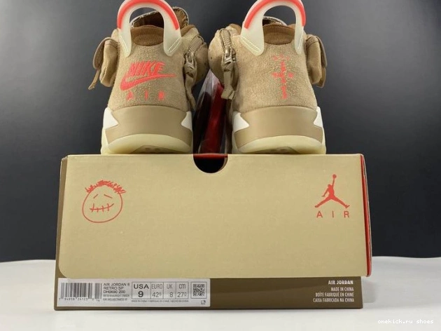 Rep DH0690-200 Retro Travis Khaki 6 Jordan Air British Scott 0629